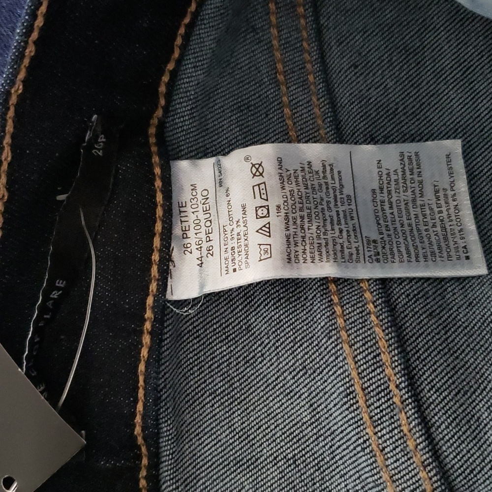 BNWT BANANA REPUBLIC high rise flare blue denim jeans (26P) - Picture 6 of 7